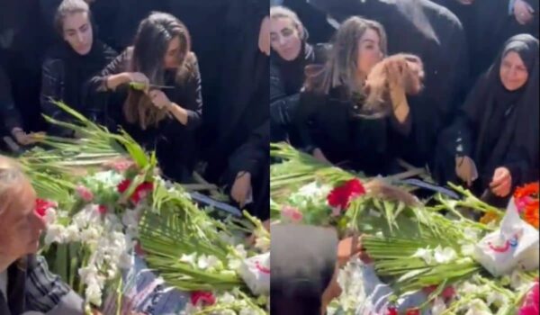 Woman Chops Hair On Grave Of Brother Killed In Iran Protest